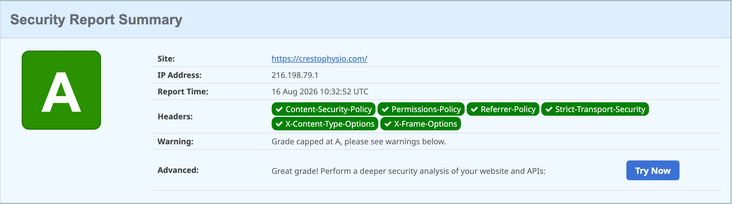 Grade 'A' Enterprise Security Compliance
