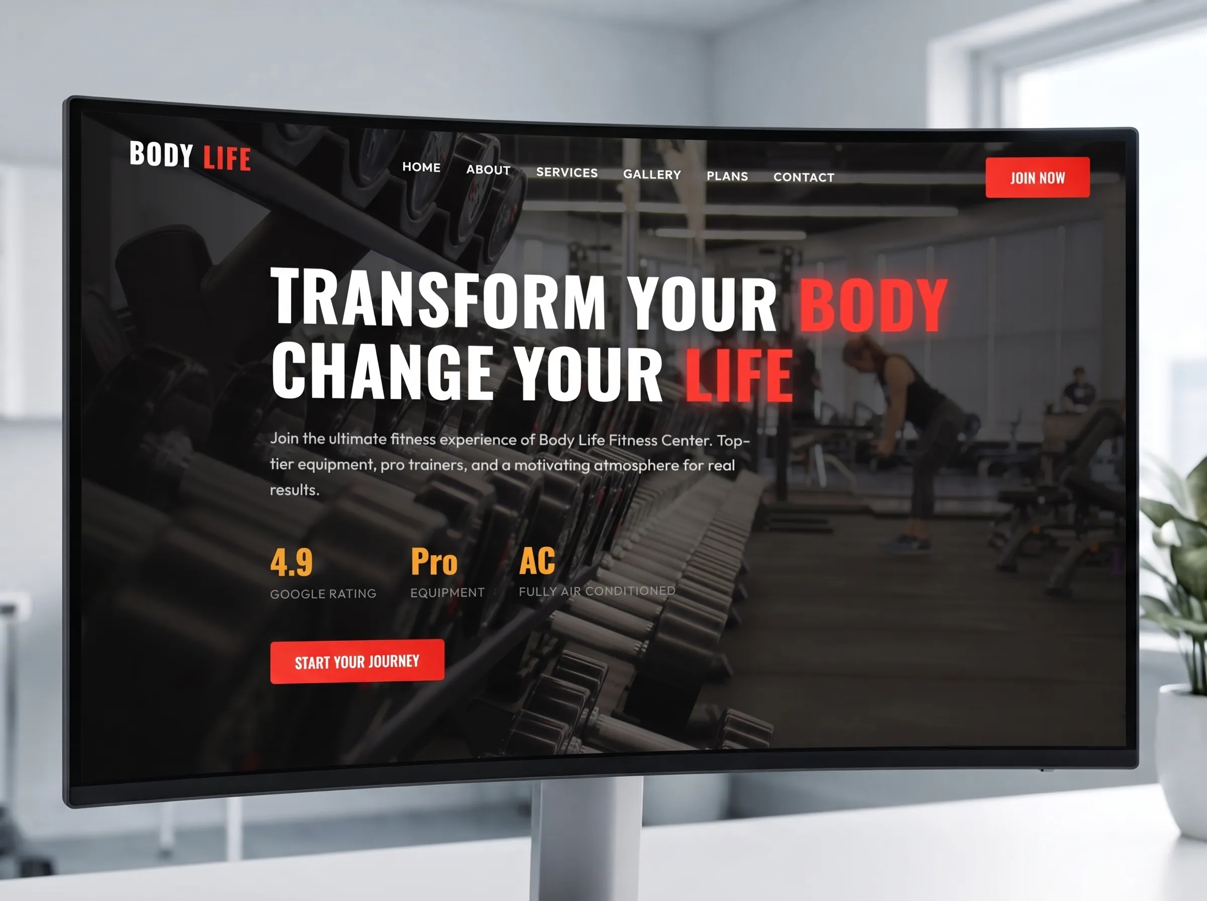 Modern Gym & Fitness Landing Page