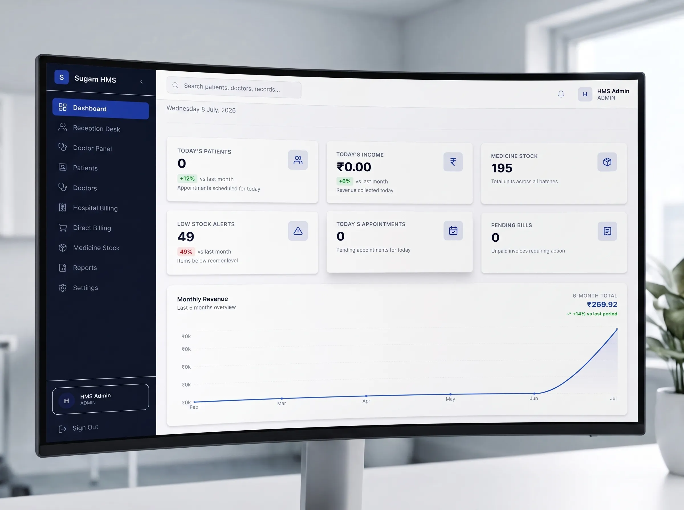 Desktop Hospital Management System Cover