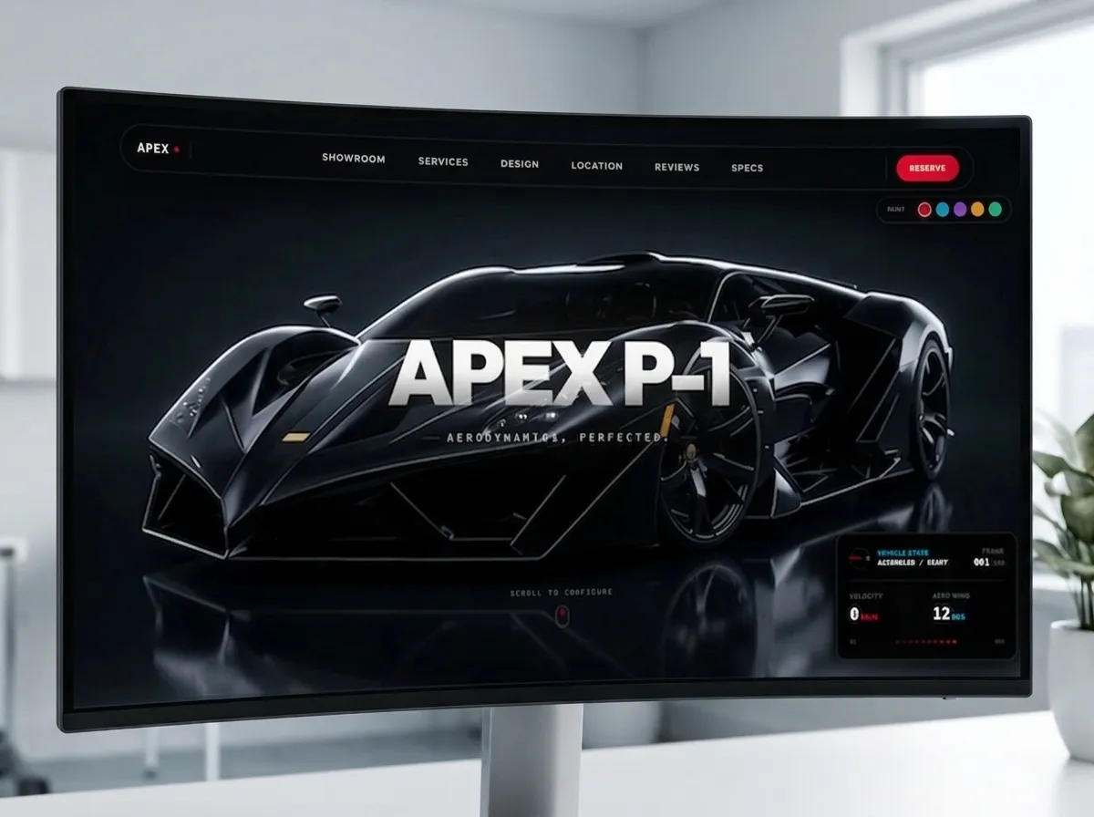 Premium Hypercar Landing Page